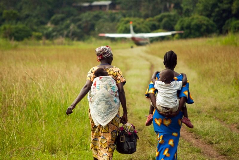 MAF airstrip at Nyankunde, eastern Congo.