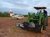 Luggage is picked up in a tractor and taken to the housing for the MAF arrivals at Baniyala in Arnhem Land.
