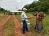 Jon says goodbye to an eye doctor he has dropped off on a remote airstrip in the Ituri Forest of DR Congo.