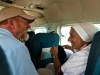 Jon Cadd chats with a nun on her way to home leave.